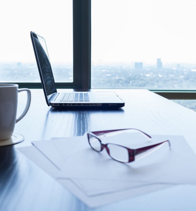 157930172 laptop glasses desk office